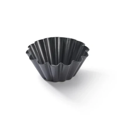 Image de De Buyer Moule à brioche en acier antiadhésif Diamètre 10 cm, 14 côtés , Noir