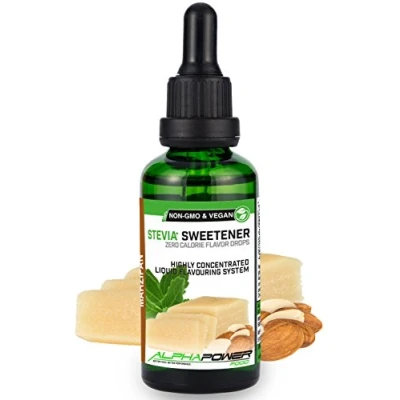 Image de ALPHAPOWER FOOD Stévia Gouttes de massepain arôme alimentaire naturel I Édulcorant Liquide très concentré 1 x 50 ml. flavour Stevia drops, Flavdrops