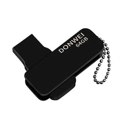 Image de Clé USB 64 Go, Cle 2.0 Flash Drive, Clef Pendrives Portable Rotation Memory Stick, Stockage Externe pour Les Fichiers de Musique et Photos. Lecteur Rapide avec Voiture TV Autoradio