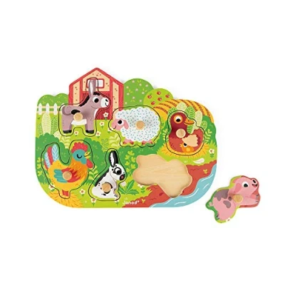 Image de Janod Knopf &quot;WALD&quot; (6 TEILE)/ Display 4 STCK. Puzzle pour enfants, Taille: One Size, Multicoloured