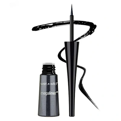 Image de wet n wild MEGALINER LIQUID EYELINER Pointe fine facilitant l&#039;application Teinte Black 100% Cruelty Free Produit Vegan