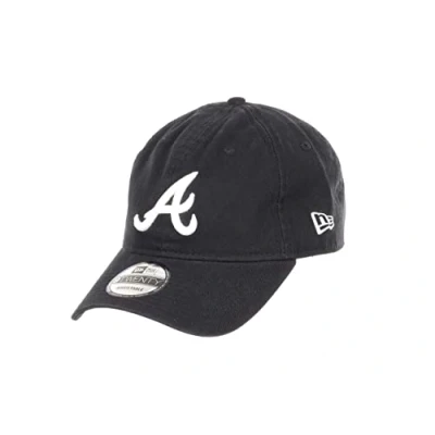 Image de New Era Atlanta Braves MLB Team Black 9Twenty Unstructured Strapback Cap One Size