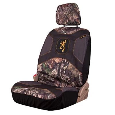 Image de Browning Housses de siège Avant et Banquette universelles résistantes à l&#039;eau pour Voiture, Camion VUS, Buckmark (Motif Camouflage Mossy Oak Break Up Country)