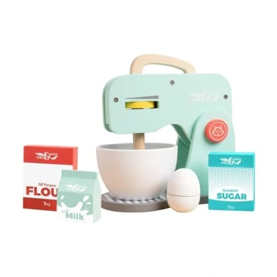 Image de Owl &amp; Fox Set de Pâtisserie en Bois, Jouet Cuisine Imitation, Batteur avec Accessoires ; Jeu Rôle pour Enfants à partir 3 Ans, Dimensions 20x12x23 cm