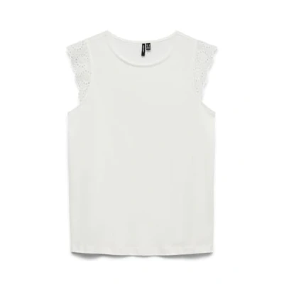 Image de Vero Moda Vmemily Gathering Tshirt imprimé, Femme, Taille: Large, Snow white
