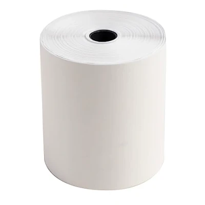 Image de Exacompta Réf. 40358E Lot de 10 bobines pour tickets caisse largeur 76 mm x diamètre 70 mandrin 12 2 plis chimique autocopiant 57g/m² Métrage (+ ou 2m) : 25 m