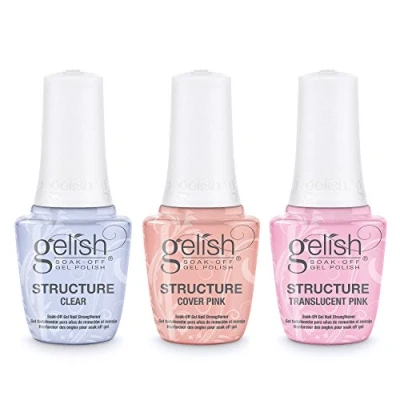 Image de Soak Off Gel Vernis à Ongles Protège &amp; Renforce, de Structure 15 ml x 3 Clair, Couvre Rose et Translucide
