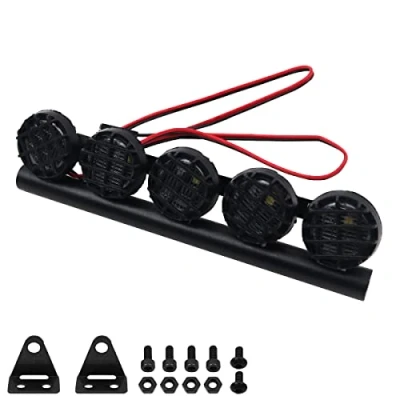 Image de WANGCL Barre lumineuse LED pour voiture RC Kit d&#039;éclairage de toit 5 125 mm télécommandée 1/10 Monster Truck Crawler Compatible avec AXAIL scx10 Traxxas TRX 4