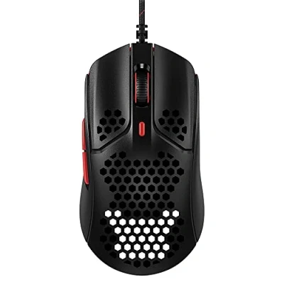 Image de HyperX Pulsefire Haste Souris de Jeu Ultralégère, 59 g, Coque en nid d&#039;abeille, Design Hex, Cordon Hyperflex, jusqu&#039;à 16 000 DPI, 6 Boutons programmables