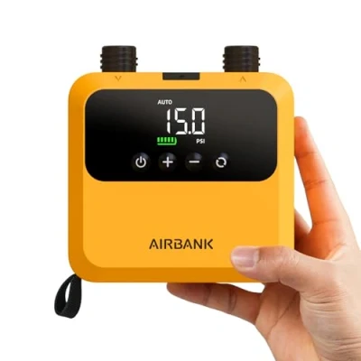 Image de Mini Pompe à Paddle Airbank Pulse Pro, Petite électrique Portable Rechargeable pour Sup, Moteur sans balais, Pression maximale 20 psi, gonflage Rapide Kayak, gonflables, Bateaux (Orange)