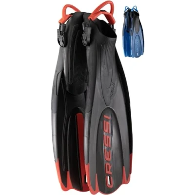 Image de CRESSI Maui Fins Div Cen Palmes Unisex Adult, Noir/Rouge (Dive Center), M/L (41/44 EU)