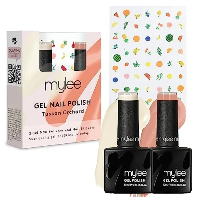 Image de Mylee Tuscan Orchard Set de Vernis à Ongles Gel Avec Autocollants pour Nail Art 2x10ml UV/LED Manucure Pédicure Usage Professionnel et Domestique Longue durée facile utiliser