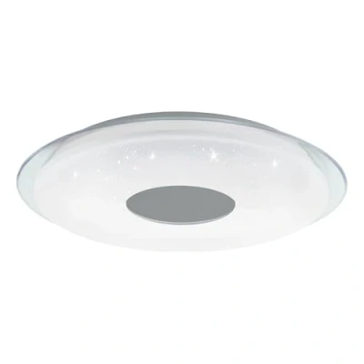 Image de Eglo connect.z Plafonnier LED connecté Lanciano Z, Ø 45 cm, lampe de plafond ZigBee, luminaire ciel étoilé contrôlable par appli et commande vocale, blanc chaud froid, dimmable