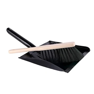 Image de Garronda Ensemble Pelle à poussière et Brosse de Nettoyage Combinaison débris, 1 Balayette en Bois Métal GD 0010 (Vert)