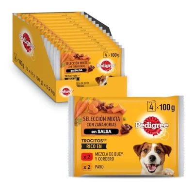Image de Pedigree Nourriture Humide pour Chiens Sélection de viandes Mixtes en Sauce Multipack 13 x 4 100 g