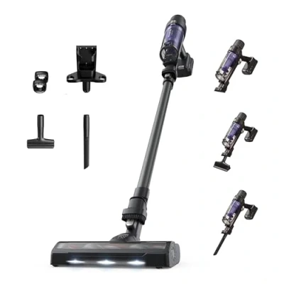 Image de Rowenta X Pert 7.60 Aspirateur Balai sans Fil, Puissance 140 W, Léger, Polyvalent, Autonomie jusqu&#039;à 45 Min, Batterie Amovible RH6A33WO, Violet &amp; Noir