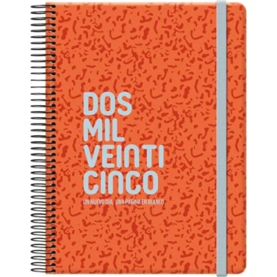 Image de Dohe Cute Magma Agenda 2025 1 jour par page A5 (15 x 21 cm), 12 mois de janvier à décembre, couverture rigide et caoutchouc, planificateur en espagnol, 4 pages d&#039;autocollants, fournitures bureau