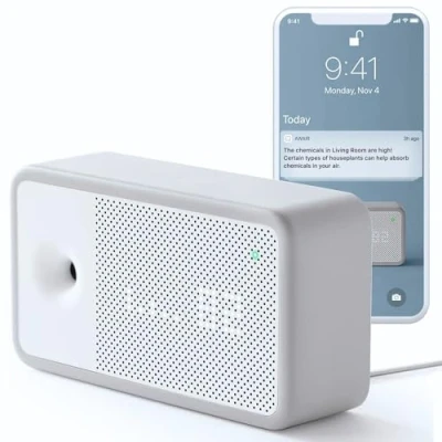 Image de AWAIR Element Appareil de Mesure la Qualité l&#039;Air, CO2 (détecteur dioxyde Carbone), Température, l&#039;Humidité, des Particules Fines (pm2.5), Composés Organiques Volatils (COV)