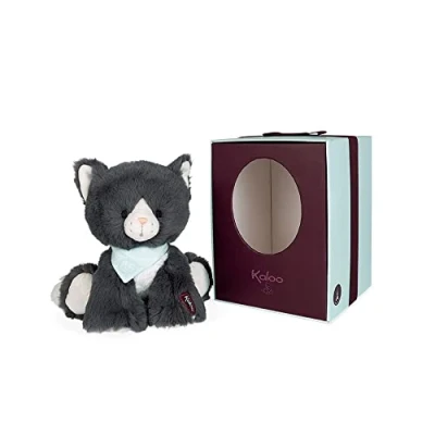 Image de KALOO Les Amis Peluche Bébé Chamallow Le Chat 17 cm Matière Très Douce Boîte Cadeau Dès la Naissance, K970003