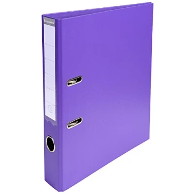 Image de Exacompta Réf. 53557E 1 Classeur à levier A4 Prem&#039;Touch Dos de 50 mm Mécanique 55 Dimensions extérieures : 32 x 29 5 cm Format classer Coloris Violine