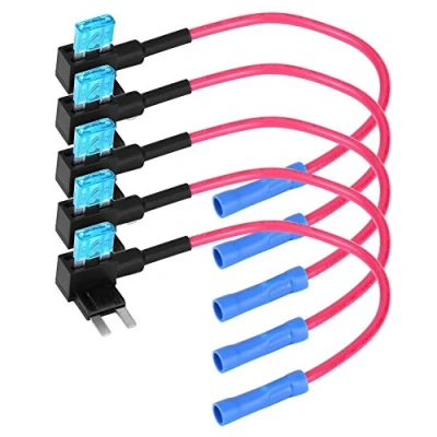 Image de Keenso Voiture Ajouter Un Robinet de fusible Circuit, Support Lame d&#039;adaptateur Automatique avec Le 15A, Paquet 5(Standard)