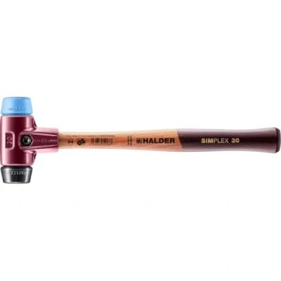 Image de Halder 3012030 Simplex Maillet de Caoutchouc/Tpe doux, Multicolore, 30 mm