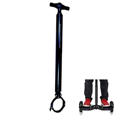 Image de Locisne guidon de trottinette d&#039;équilibre en alliage d&#039;aluminium extensible pour à deux roues 6,5CM (2,56&quot;) diamètre, support d&#039;hoverscooter intelligent Noir