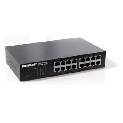 Image de Intellinet 561068 commutateur réseau Non géré L2 Gigabit Ethernet (10/100/1000) 1U Noir
