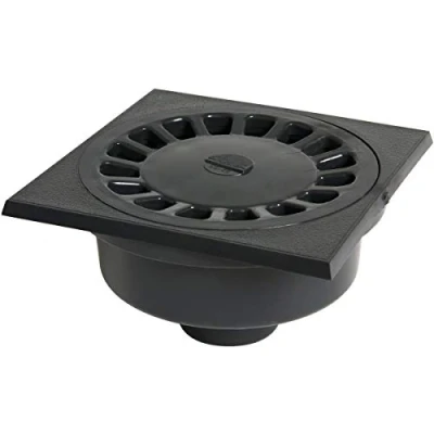 Image de siphon de cour 150 x mm a emboîture extérieure sortie verticale nicoll sc504 gris foncé