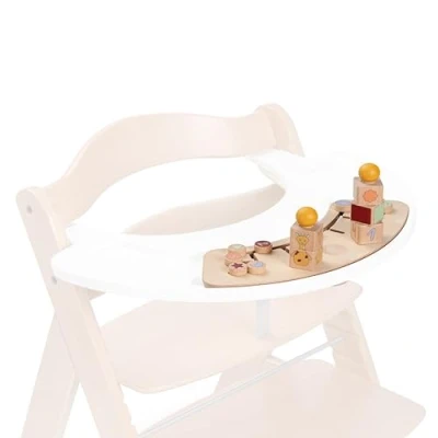 Image de hauck Jeu de Tri Play Sorting, Jouet en Bois pour Chaise Haute Bébé Alpha+ et Beta+, Combinable avec le Plateau Tray, Certifié FSC®, Girafe