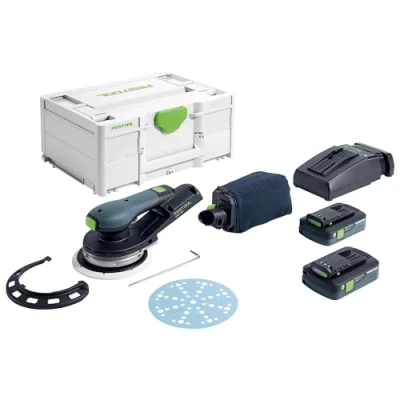 Image de Ponceuse excentrique hybride ETSC 2 150 4,0 I Plus FESTOOL avec batteries 18v 4.0Ah chargeur Systainer 577726