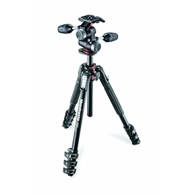 Image de Manfrotto MK190XPRO4 3W Kit Trépied en alu 4 Sections + rotule 3 Dimensions Noir