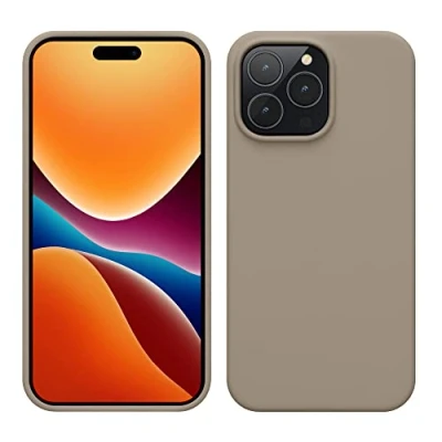 Image de kwmobile Housse Compatible avec Apple iPhone 14 Pro Max Coque de téléphone Fine Finition Douce Taupe