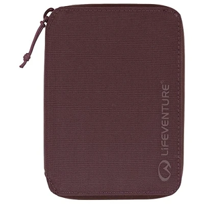 Image de Lifeventure RFID Protected Mini Portefeuille de Voyage — zippé à Deux Volets et Porte Passeport pour Voyage, matériau écologique Recyclable (Prune)