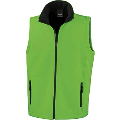 Image de Result R232 m Gilet sans Manches Imprimable en Softshell XL Vert/Blanc/Bleu