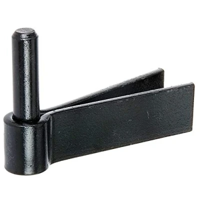 Image de Alberts 306656 Gond à sceller crochet en F laquée noire cote axe Ø14 mm 92 x 30