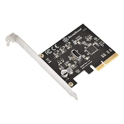 Image de SilverStone Technology ECU07, Carte hôte PCIe USB 3.2 SuperSpeed Key A Type C Gén 2x2 Interne 20Gbps, SST ECU07