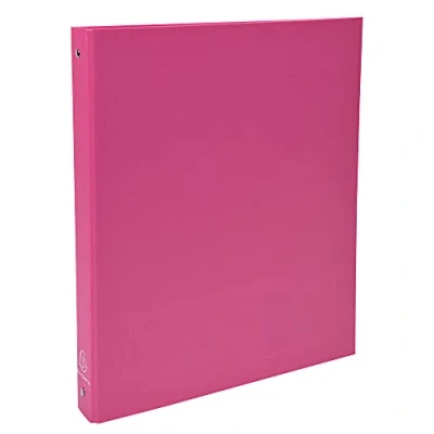 Image de Exacompta réf. 51365E 1 Classeur rigide rembordé PP 4 anneaux ronds diamètre 30 mm Dos 40 Dimensions extérieures : 32 x 26 cm Format à classer A4 Coloris rose
