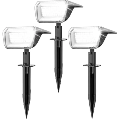 Image de Linkind Lampe Solaire Exterieur, Lumiere Eclairage Ultra Longue Durée, 60 LEDs Spot Exterieur 800lm, IP67 pour Jardin, Chemin. Blanc Froid.