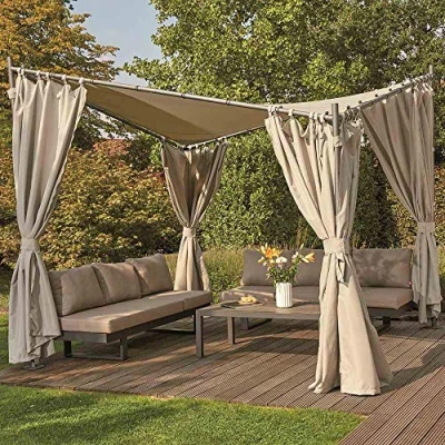 Image de Siena Garden J05233 Lot de 2 parois latérales pour pavillon Berlino 3 x m en Polyester Blanc 160 g