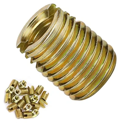 Image de Marhynchus 20Pcs inserts filetés accessoires de matériel d&#039;insertion filetage auto taraudeur en acier au carbone 302(Intérieur M6 * 1.0 Extérieur M10 1.5)
