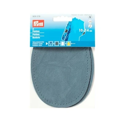 Image de Prym 929379 Renforts imitation daim, thermocollant, 10 x 14cm, bleu moyen