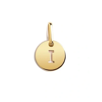 Image de SINGULARU Mini Medallion Letter or Pendentif Initiale en argent Sterling 925 avec finition plaqué 18 K Lettres A Z Charm Combinable Collier Bijoux pour Femme Lettre H