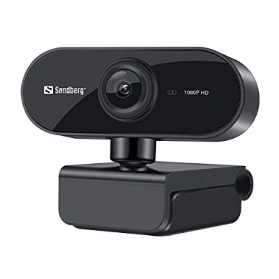 Image de Sandberg USB Webcam Flex 1080P HD avec Microphone pour PC Ordinateur Portable MacBook Caméra de Streaming la conférence d&#039;étude des appels vidéo Plug &amp; Play A Clip on
