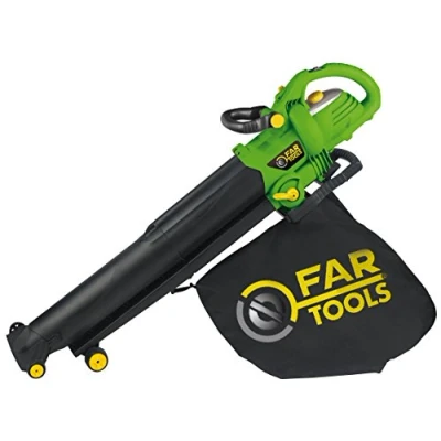 Image de Fartools Aspirateur Souffleur 2800W, variateur de Vitesse 10 000 à 16 500Min, Volume d&#039;air 960 M3/h, Sac récupération, râteau Frontal