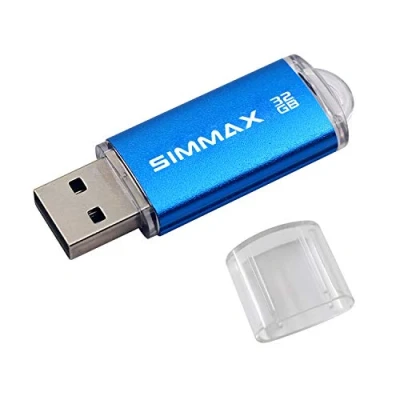 Image de SIMMAX Clé USB 32 Go Mémoire Stick 2.0 Flash Drive Stockage Disque Pendrive (32Go Bleu)