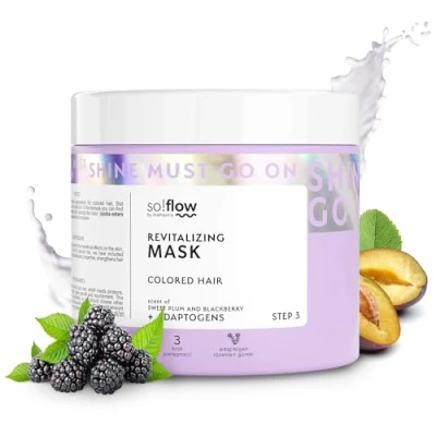 Image de Donc!Flow Masque revitalisant pour cheveux colorés prune, mûre, 400 ml
