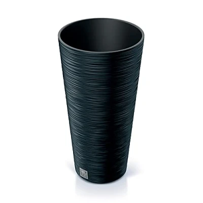 Image de Pot de fleurs rond avec reserve d&#039;eau 7,5 L anthracite FURU