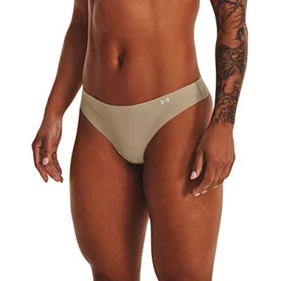 Image de Under Armour Thong 3 PACK String, Femme, Taille: XL, Beige