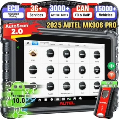 Image de Autel MaxiCOM MK906 Pro Outil Diagnostic Voiture, 2024 Plus Récent, Android 10.0, Codage ECU, Bidirectionnel, 36+ Services, Version Multilingue. de MS906 Pro/MS906BT, Prise en Charge DoIP/Can FD